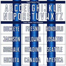 Laden Sie das Bild in den Galerie-Viewer, Custom White Blue-Navy Stripes Sports Sublimation Soccer Uniform Jersey
