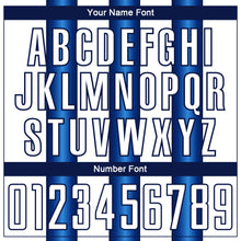 Laden Sie das Bild in den Galerie-Viewer, Custom White Blue-Navy Stripes Sports Sublimation Soccer Uniform Jersey
