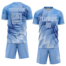 Load image into Gallery viewer, Custom Light Blue Royal-White Argentina Round Sports Sublimation Soccer Uniform Jersey
