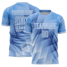 Load image into Gallery viewer, Custom Light Blue Royal-White Argentina Round Sports Sublimation Soccer Uniform Jersey
