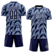 Load image into Gallery viewer, Custom Navy Light Blue-White Argentina Stripes Sports Sublimation Soccer Uniform Jersey
