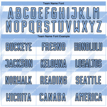 Загрузить изображение в средство просмотра галереи, Custom White Light Blue-Black Argentina Stripes Sports Sublimation Soccer Uniform Jersey
