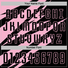 Charger l'image dans la galerie, Custom Light Pink Black Abstract Line Sports Sublimation Soccer Uniform Jersey
