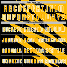 Загрузить изображение в средство просмотра галереи, Custom Gold Black-White Abstract Line Sports Sublimation Soccer Uniform Jersey
