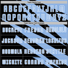 Laden Sie das Bild in den Galerie-Viewer, Custom Light Blue Black-White Abstract Line Sports Sublimation Soccer Uniform Jersey
