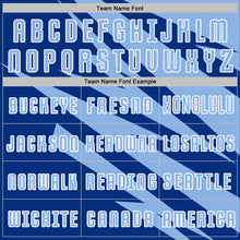 Laden Sie das Bild in den Galerie-Viewer, Custom Light Blue Royal-White Abstract Line Sports Sublimation Soccer Uniform Jersey
