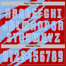 Загрузить изображение в средство просмотра галереи, Custom Light Blue Red-White Abstract Line Sports Sublimation Soccer Uniform Jersey
