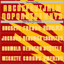 Загрузить изображение в средство просмотра галереи, Custom Gold Red-White Abstract Line Sports Sublimation Soccer Uniform Jersey
