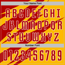 Load image into Gallery viewer, Custom Red Gold-White Abstract Line Sports Sublimation Soccer Uniform Jersey
