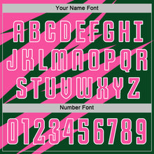 Load image into Gallery viewer, Custom Pink Green-White Abstract Line Sports Sublimation Soccer Uniform Jersey
