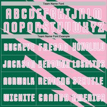 Load image into Gallery viewer, Custom Light Pink Kelly Green-White Abstract Line Sports Sublimation Soccer Uniform Jersey
