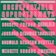 Load image into Gallery viewer, Custom Neon Pink Kelly Green-White Abstract Line Sports Sublimation Soccer Uniform Jersey
