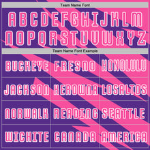 Load image into Gallery viewer, Custom Pink Purple-White Abstract Line Sports Sublimation Soccer Uniform Jersey
