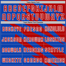 Charger l'image dans la galerie, Custom Red Thunder Blue-White Abstract Line Sports Sublimation Soccer Uniform Jersey
