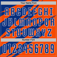 Загрузить изображение в средство просмотра галереи, Custom Royal Orange-White Abstract Line Sports Sublimation Soccer Uniform Jersey
