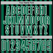 Laden Sie das Bild in den Galerie-Viewer, Custom Black Kelly Green-White Stripe Sports Sublimation Soccer Uniform Jersey
