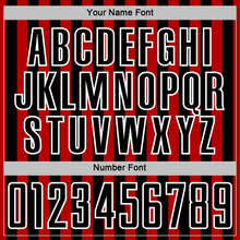 Загрузить изображение в средство просмотра галереи, Custom Red Black-White Stripe Sports Sublimation Soccer Uniform Jersey
