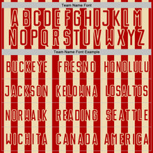 Загрузить изображение в средство просмотра галереи, Custom Red Cream Stripe Sports Sublimation Soccer Uniform Jersey
