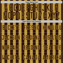 Загрузить изображение в средство просмотра галереи, Custom Brown Old Gold Stripe Sports Sublimation Soccer Uniform Jersey
