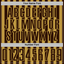 Загрузить изображение в средство просмотра галереи, Custom Brown Old Gold Stripe Sports Sublimation Soccer Uniform Jersey
