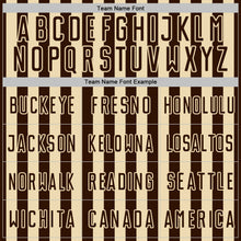 Загрузить изображение в средство просмотра галереи, Custom Brown Cream Stripe Sports Sublimation Soccer Uniform Jersey
