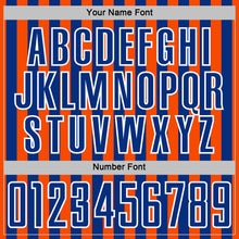 Laden Sie das Bild in den Galerie-Viewer, Custom Orange Royal-White Stripe Sports Sublimation Soccer Uniform Jersey
