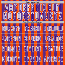 Load image into Gallery viewer, Custom Orange Purple-White Stripe Sports Sublimation Soccer Uniform Jersey
