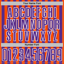 Load image into Gallery viewer, Custom Orange Purple-White Stripe Sports Sublimation Soccer Uniform Jersey
