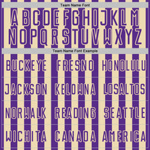 Charger l'image dans la galerie, Custom Purple Cream Stripe Sports Sublimation Soccer Uniform Jersey
