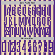 Charger l'image dans la galerie, Custom Purple Cream Stripe Sports Sublimation Soccer Uniform Jersey
