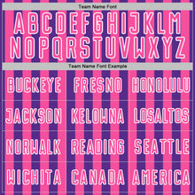 Load image into Gallery viewer, Custom Purple Pink-White Stripe Sports Sublimation Soccer Uniform Jersey
