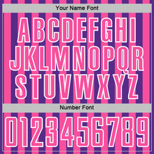 Load image into Gallery viewer, Custom Purple Pink-White Stripe Sports Sublimation Soccer Uniform Jersey
