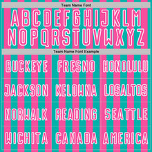 Load image into Gallery viewer, Custom Aqua Pink-White Stripe Sports Sublimation Soccer Uniform Jersey
