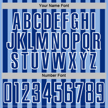 Load image into Gallery viewer, Custom Light Blue Royal-White Stripe Sports Sublimation Soccer Uniform Jersey
