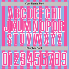 Load image into Gallery viewer, Custom Light Blue Pink-White Stripe Sports Sublimation Soccer Uniform Jersey
