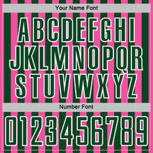 Load image into Gallery viewer, Custom Pink Green-White Stripe Sports Sublimation Soccer Uniform Jersey
