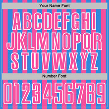 Load image into Gallery viewer, Custom Powder Blue Pink-White Stripe Sports Sublimation Soccer Uniform Jersey
