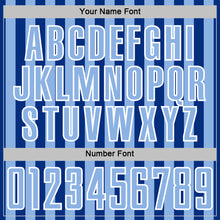 Load image into Gallery viewer, Custom Royal Light Blue-White Stripe Sports Sublimation Soccer Uniform Jersey
