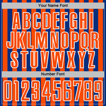 Load image into Gallery viewer, Custom Royal Orange-White Stripe Sports Sublimation Soccer Uniform Jersey
