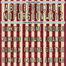 Load image into Gallery viewer, Custom Crimson Cream-Black Stripe Sports Sublimation Soccer Uniform Jersey
