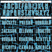 Laden Sie das Bild in den Galerie-Viewer, Custom Black Panther Blue-White Abstract Line Sports Sublimation Soccer Uniform Jersey
