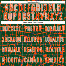 Load image into Gallery viewer, Custom Green Orange-White Abstract Line Sports Sublimation Soccer Uniform Jersey
