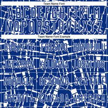 Load image into Gallery viewer, Custom Royal White Abstract Line Sports Sublimation Soccer Uniform Jersey
