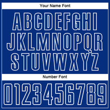 Load image into Gallery viewer, Custom Royal White Abstract Line Sports Sublimation Soccer Uniform Jersey
