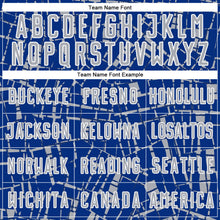 Load image into Gallery viewer, Custom Royal Gray-White Abstract Line Sports Sublimation Soccer Uniform Jersey
