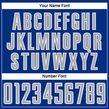 Load image into Gallery viewer, Custom Royal Gray-White Abstract Line Sports Sublimation Soccer Uniform Jersey
