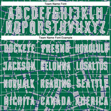 Load image into Gallery viewer, Custom Kelly Green Gray-White Abstract Line Sports Sublimation Soccer Uniform Jersey
