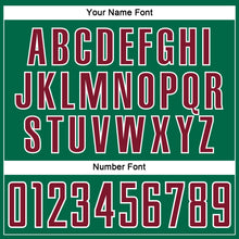 Загрузить изображение в средство просмотра галереи, Custom Kelly Green Crimson Cream-White Abstract Line Sports Sublimation Soccer Uniform Jersey
