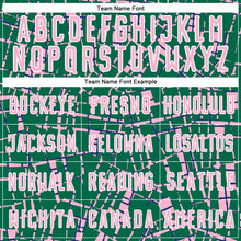 Загрузить изображение в средство просмотра галереи, Custom Kelly Green Light Pink-White Abstract Line Sports Sublimation Soccer Uniform Jersey
