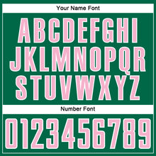 Загрузить изображение в средство просмотра галереи, Custom Kelly Green Light Pink-White Abstract Line Sports Sublimation Soccer Uniform Jersey
